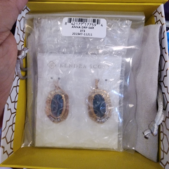 Kendra Scott Jewelry - Kendra Scott NWTagBox Anna Drop Earrings, Classic drops w/faceted  teal apatite
